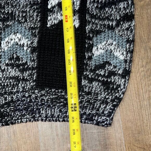 LE TIGRÉ Sweater Women’s Medium Knit Heavyweight Thick Acrylic Black White Gray - Picture 9 of 12